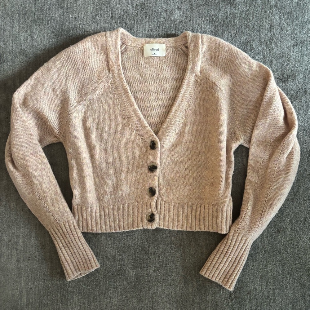 Wilfred wool and cashmere blend cardigan